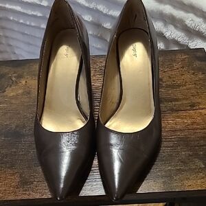Apt. 9 Dark Brown Pointed-Toe Heels